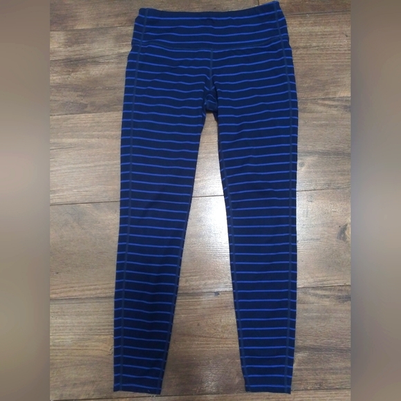 Athleta Pants & Jumpsuits Athleta Blue Striped Leggings Poshmark